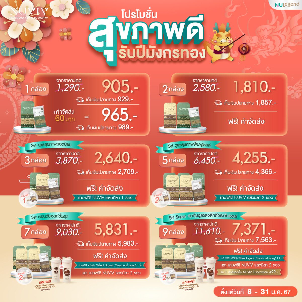 NUVIV Ads โปรรับปีมังกรทอง ร